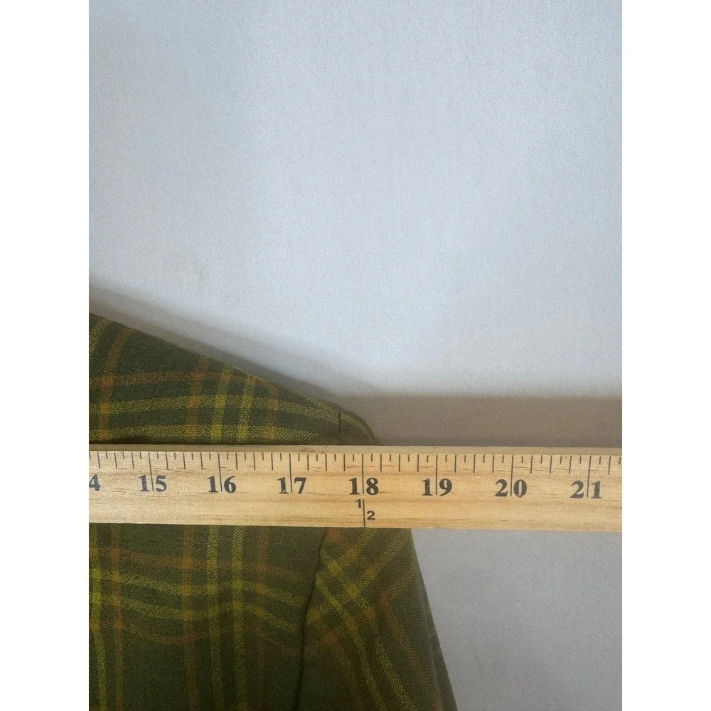 Vintage Hyde Park Disco Men 40 Plaid Blazer Green Orange 70s Mod